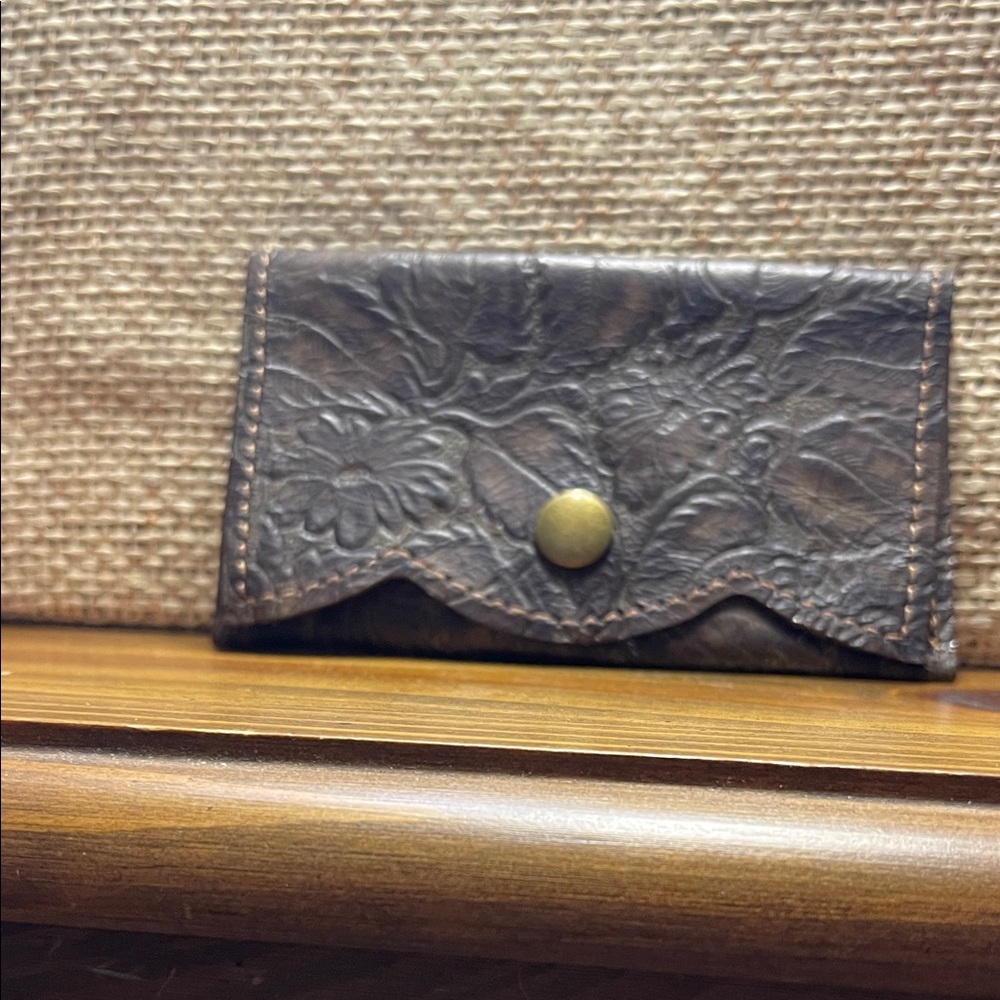 Brown Embossed Leather Wallet